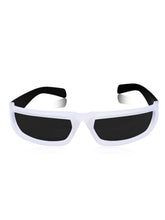 Celebrity Full Rim White Plastic Frame With Black UV Protected Lens Sports Sunglasses for Men & Women_5913-WH