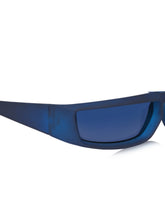 Celebrity Full Rim Blue Plastic Frame With Blue UV Protected Lens Sports Sunglasses for Men & Women_5913-BL