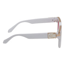 Celebrity White Plastic Frame With Orange UV Protected Lens Rectangular Sunglasses for Men & Women_EDDY-06