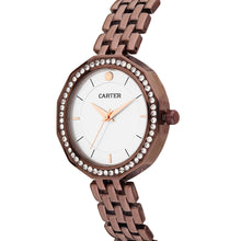 Sandy D Carter Metal White Analogue Round Watches for Women_SDC24-32-WH
