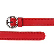 Sandy D Carter Women Red Synthetic Leather Waist Belt for Jeans & Formal Paint SDC-21-506-RD