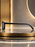 Edge Collection Black Square One Size Plastic Adults-Unisex UV Sunglasses-ED184BK