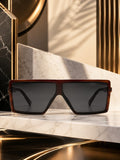 Edge Collection Black Shield One Size Plastic Adults-Unisex UV Sunglasses-ED181BK