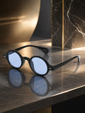 Edge Collection Black Round One Size Plastic Adults-Unisex UV Sunglasses-ED191BK