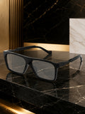 Edge Collection Clear Rectangular One Size Plastic Adults-Unisex UV Sunglasses-ED200CL