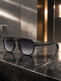 Edge Collection Black Aviator One Size Plastic Adults-Unisex UV Sunglasses-ED197BK
