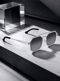 Elite Collection Black Geometric One Size Metal Adult-Unisex UV Sunglasses-EC308BK