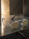 Prime Green Oval One Size Metal UV Sunglasses-OL134GR