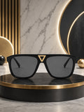 Edge Collection Black Square One Size Plastic Adults-Unisex UV Sunglasses-ED179BK