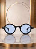 Edge Collection Black Round One Size Plastic Adults-Unisex UV Sunglasses-ED191BK