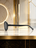 Edge Collection Black Round One Size Plastic Adults-Unisex UV Sunglasses-ED183BK