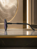 Edge Collection Black Round One Size Plastic Adults-Unisex UV Sunglasses-ED193BK