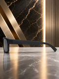 Edge Collection Black Rectangular One Size Plastic Adults-Unisex UV Sunglasses-ED202BK