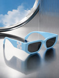 Prime Blue Square One Size Plastic UV Sunglasses-OL127BL