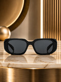 Edge Collection Black Oval One Size Plastic Adults-Unisex UV Sunglasses-ED201BK