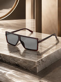 Edge Collection Black Shield One Size Plastic Adults-Unisex UV Sunglasses-ED181BK