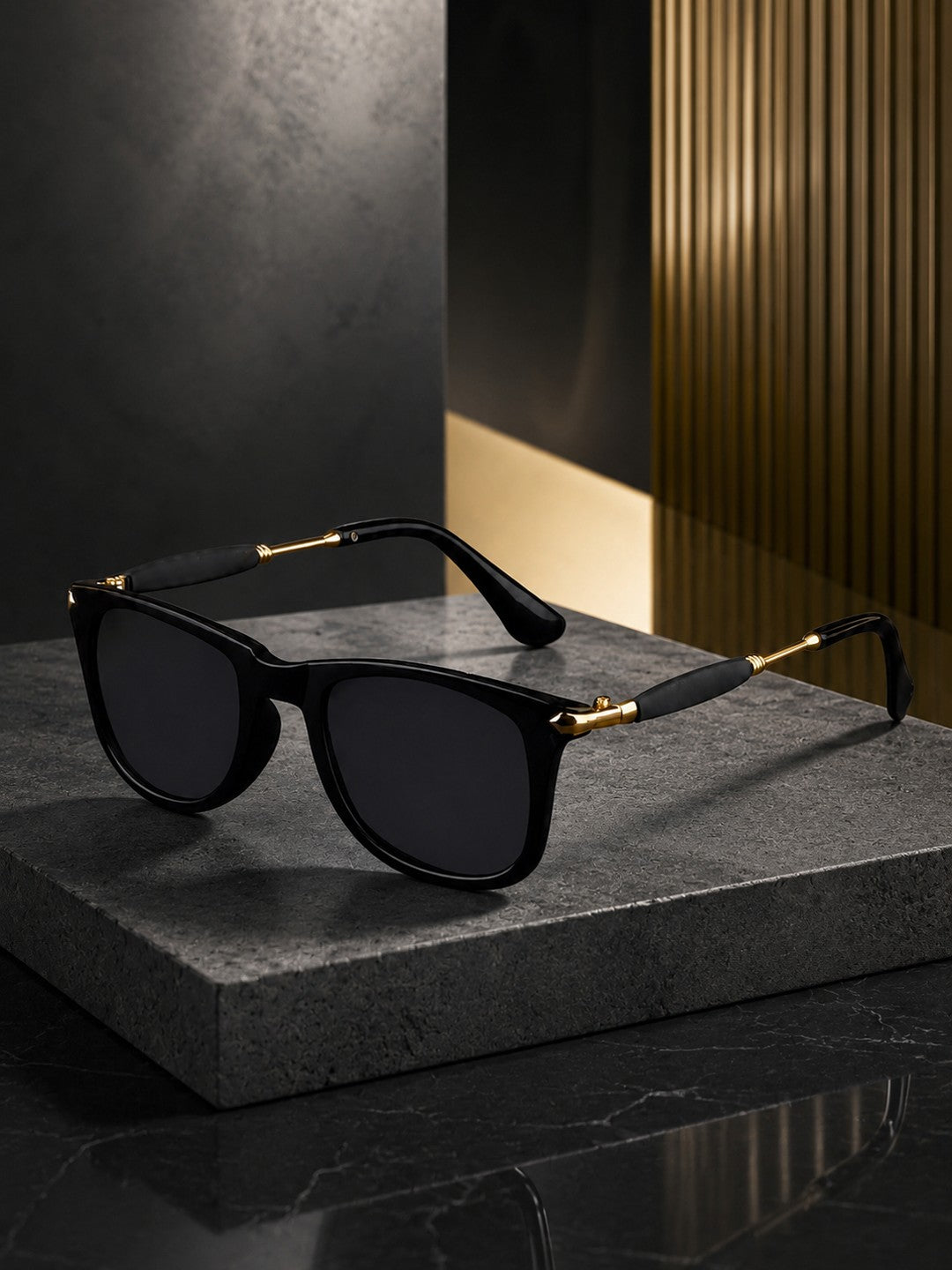 Elite Collection Black Browline One Size Plastic Adult-Unisex UV Sunglasses-EC303BK